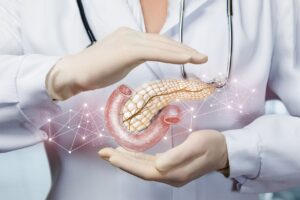 ormoni prodotti dal pancreas con insulina, glucagone e isole di langerhans per studio oss