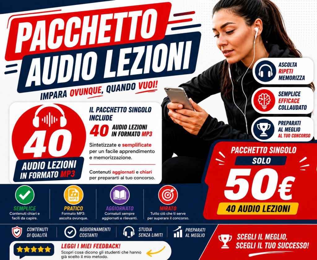 pacchetto audio lezioni mp3 per concorso oss con 40 lezioni chiare e aggiornate