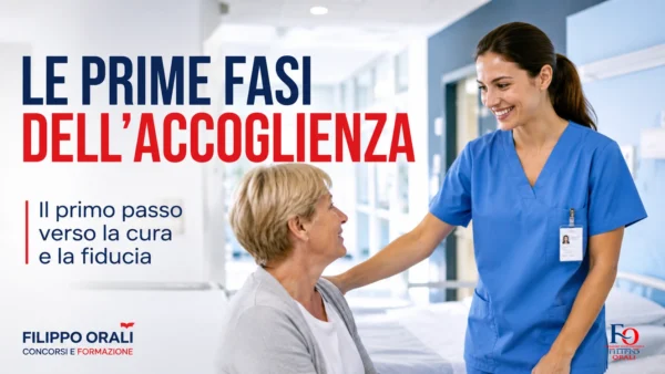 accoglie una paziente in reparto