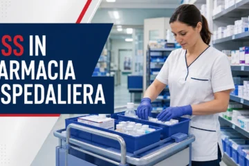 oss in farmacia ospedaliera che collabora nella gestione e organizzazione del materiale sanitario