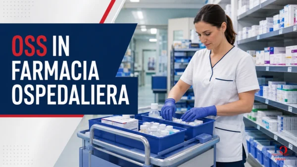 oss in farmacia ospedaliera che collabora nella gestione e organizzazione del materiale sanitario