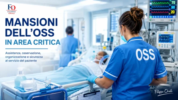 OSS in area critica durante l’assistenza a un paziente in terapia intensiva