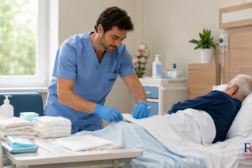 procedura assistenziale di igiene intima e cambio del pannolone con rispetto e dignitĂ