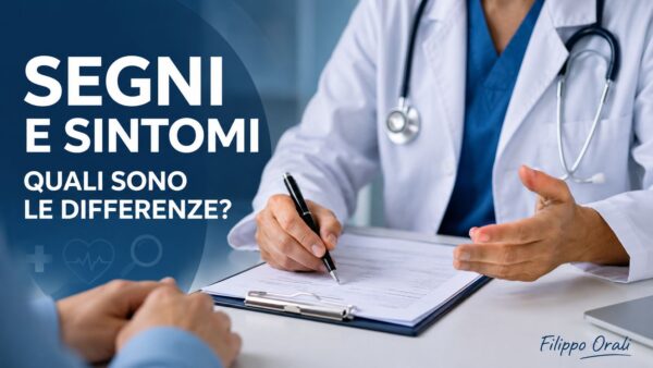 Differenza tra segni e sintomi durante una valutazione clinica sanitaria.