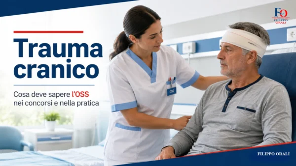 oss che assiste un paziente con trauma cranico in ambiente sanitario