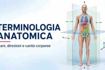 Terminologia anatomica con piani, direzioni e cavità corporee