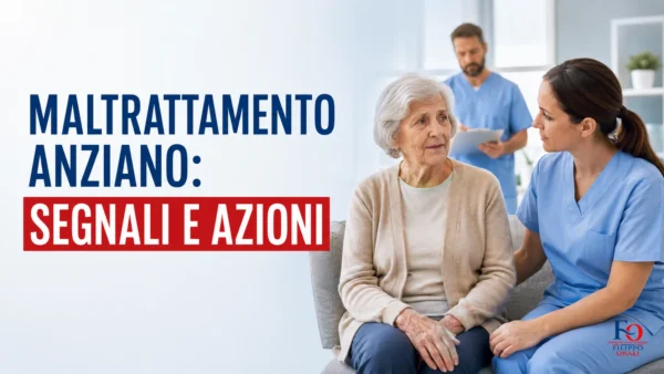 Anziana assistita da un’operatrice sanitaria per riconoscere e affrontare i segnali di maltrattamento
