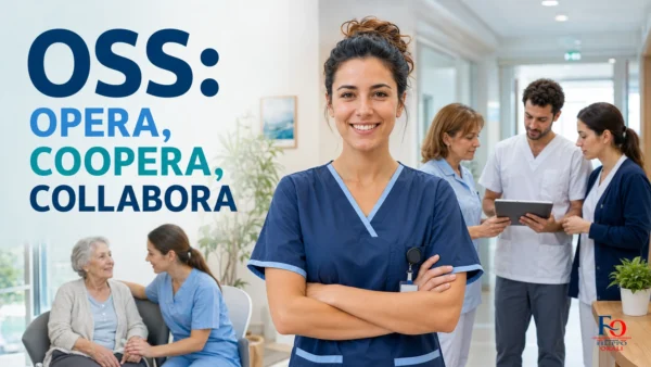 immagine: OSS lavora in équipe assistenziale sanitaria