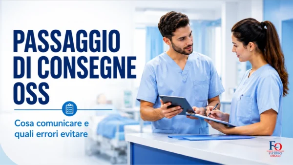 Passaggio di consegne OSS tra operatori sanitari