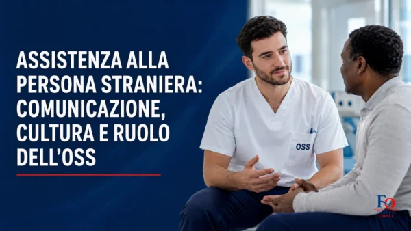 OSS comunica con una persona straniera durante l’assistenza sanitaria