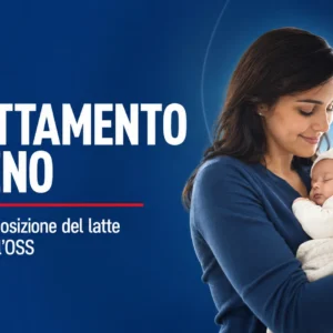 Madre con neonato per articolo su allattamento al seno, latte materno e supporto dell’OSS