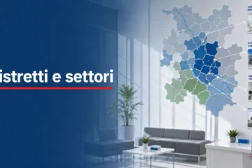 Immagine grafica sui distretti e settori della sanità territoriale con mappa dei servizi sanitari