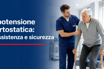 persona assistita seduta prima di alzarsi