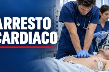 soccorritore esegue compressioni toraciche su un adulto in ospedale