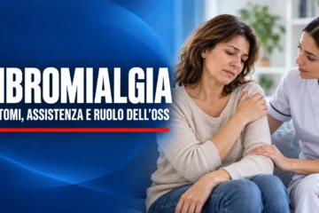 Donna con fibromialgia assistita da un operatore in un ambiente luminoso